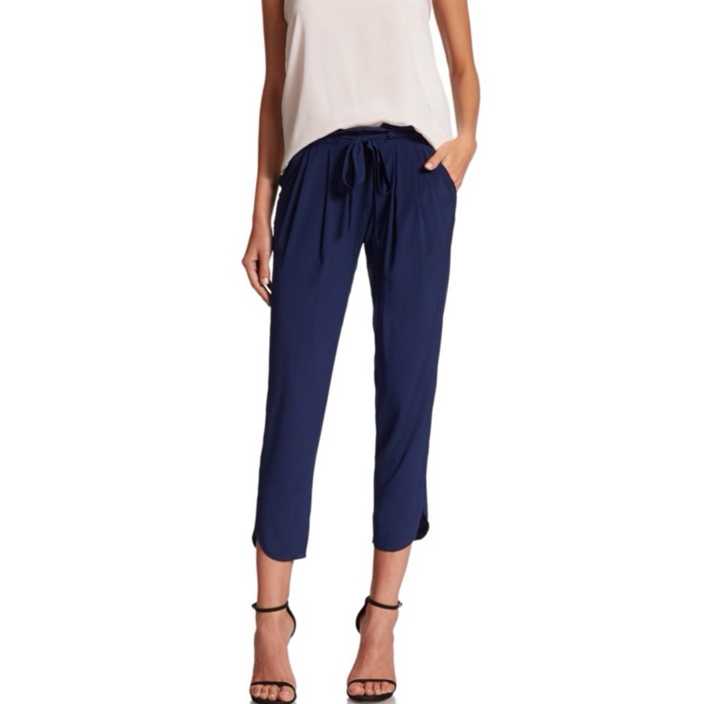 Ramy Brook - stretch silk Navy Pants